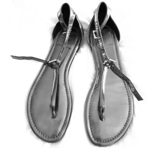 Silver Tory Burch Sandals in EUC.